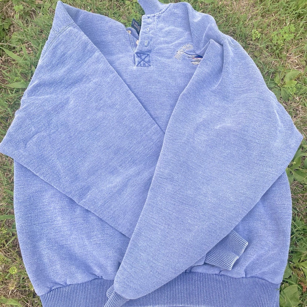 NON FICTION polo sweatshirt long sleeved VINTAGE lightly worn || MENS MEDIUM ||